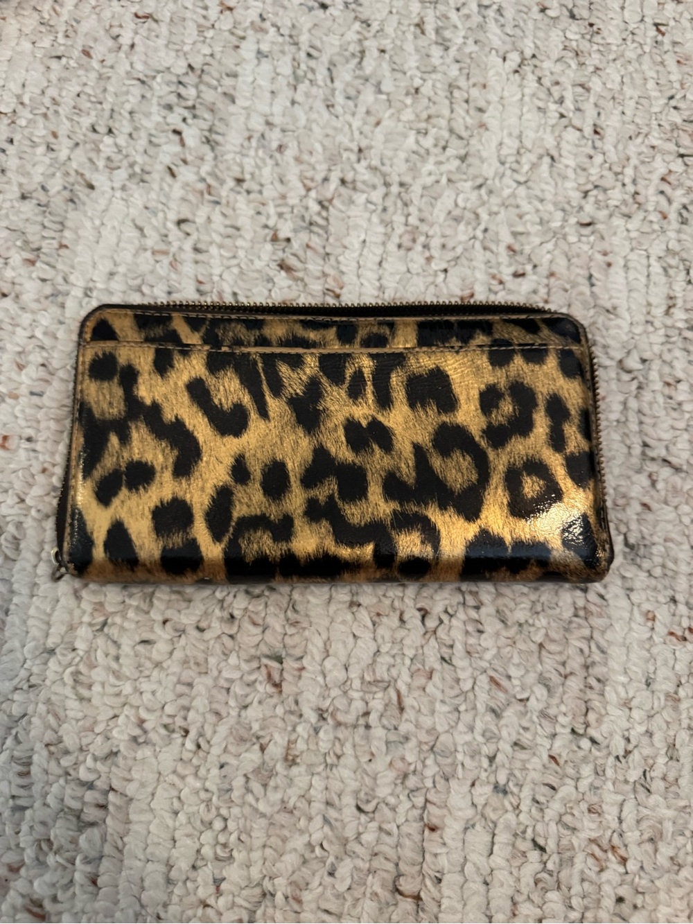 kate spade Neda Leopard Print Zip Around Continental Wallet Cheetah Animal Print - Picture 4 of 5